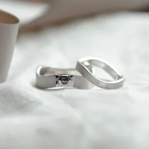 Unusual wedding rings with salt and pepper diamond JACKLYN