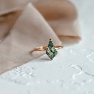 Ring with kite moss agate SAMUEL Thumbnail