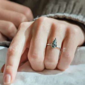 Ring with kite moss agate SAMUEL Thumbnail