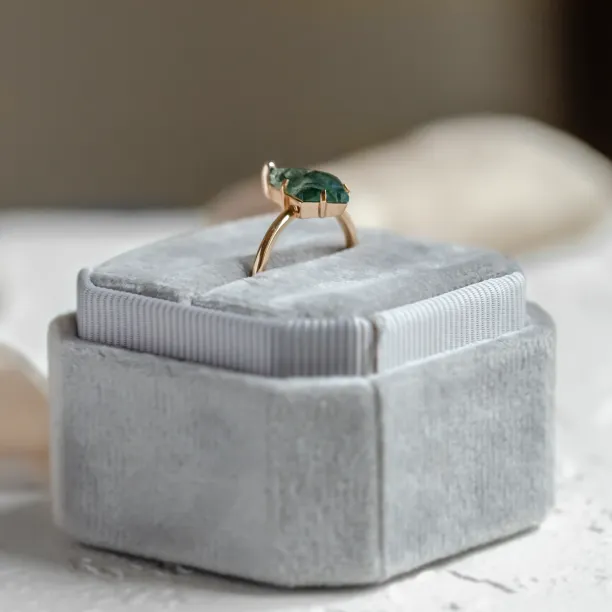 Ring with kite moss agate SAMUEL Image