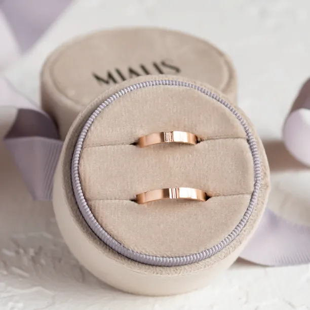 White gold wedding rings with a secret heart ADELIA  Image