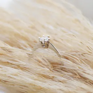 Engagement ring with diamond 0.4ct FLORA Thumbnail