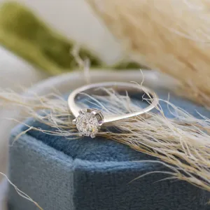 Engagement ring with diamond 0.4ct FLORA Thumbnail