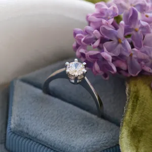 Engagement ring with diamond 0.4ct FLORA Thumbnail