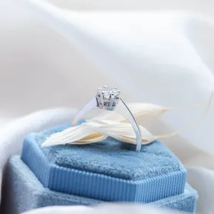 Engagement ring with diamond 0.4ct FLORA Thumbnail