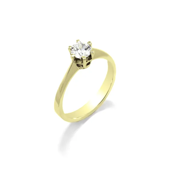 Engagement ring with diamond 0.4ct FLORA Image