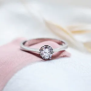 Engagement ring with diamond 0.4ct FLORA
