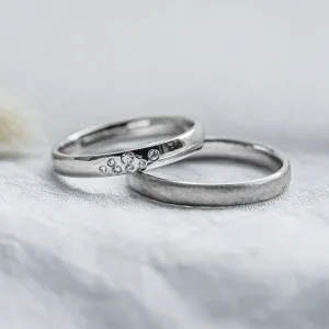 Matte and shiny wedding rings LEONIDAS