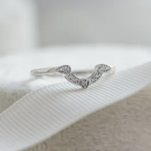 Moss agate and diamonds engagement ring set BRISTOL Thumbnail