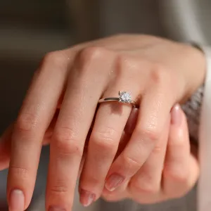 Soliter engagement ring with diamond 0.4ct VEITA Thumbnail