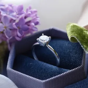 Soliter engagement ring with diamond 0.4ct VEITA Thumbnail