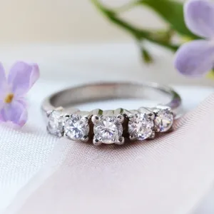Five stone diamond engagement ring NICOLAS