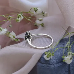 Moss agate gold ring OLLY Thumbnail