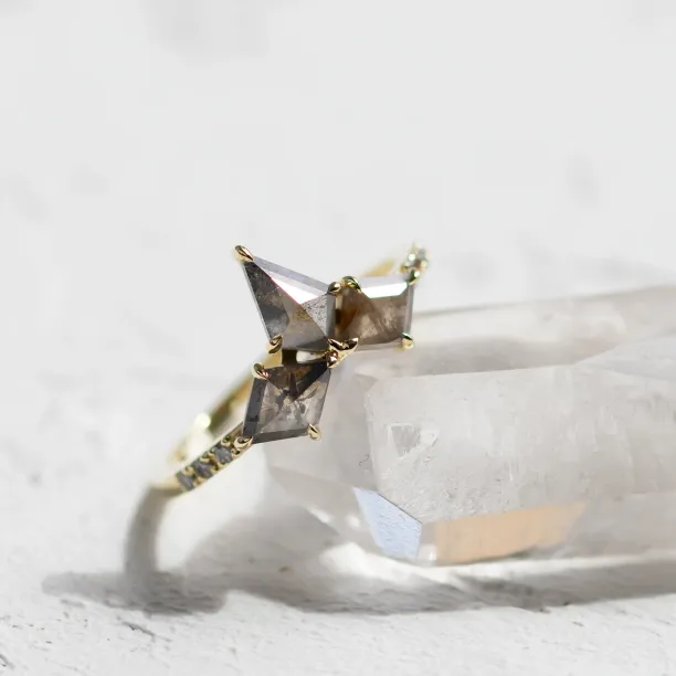 Kite salt and pepper diamond ring SONYA Image