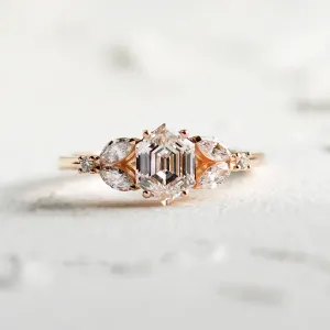 Unique lab-grown diamond engagement ring CAIRA