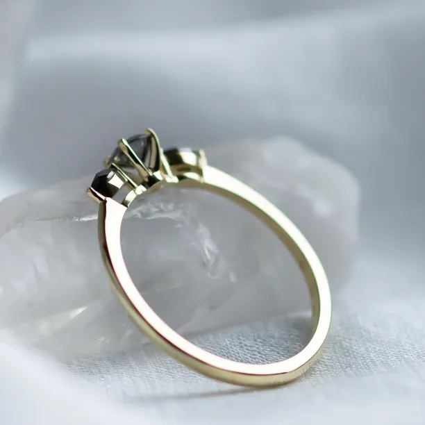 Salt and pepper diamond ring RINA Image