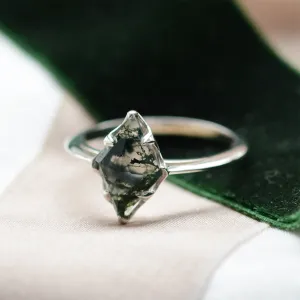 Engagement ring with moss agate GIULIA Thumbnail