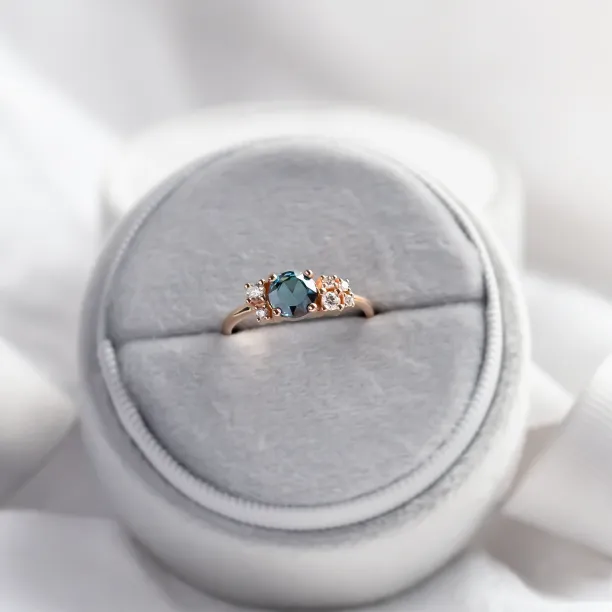 Lab crated diamond luxurious cluster ring CARINA Image
