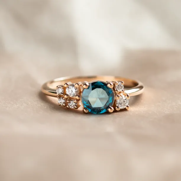 Lab crated diamond luxurious cluster ring CARINA Image