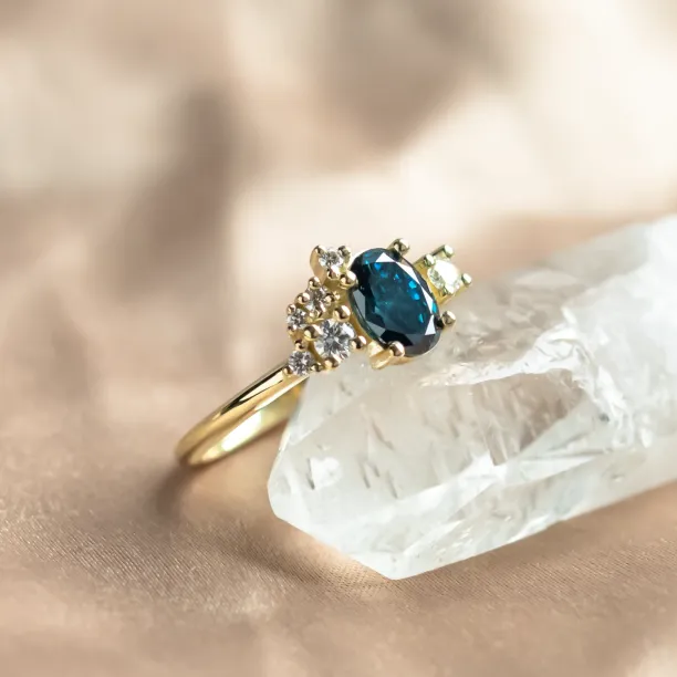 Cluster lab grown anniversary ring for her VAIANA Image