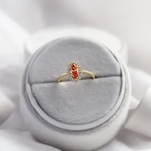 Orange lab grown diamond engagement ring TIANA Thumbnail