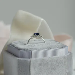 Engagement ring with sapphire and diamonds EDWARD Thumbnail