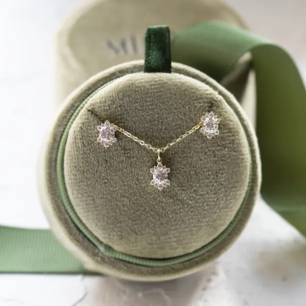 Dainty lab grown diamond pendant AMORELLA Image