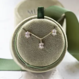 Dainty lab grown diamond pendant AMORELLA Thumbnail