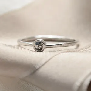 Minimalist bezel salt´n´pepper ring IONA Thumbnail