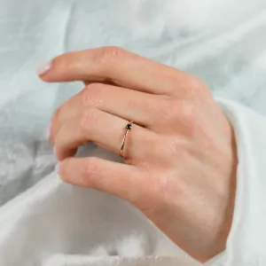 Martini ring with black diamond CAREY