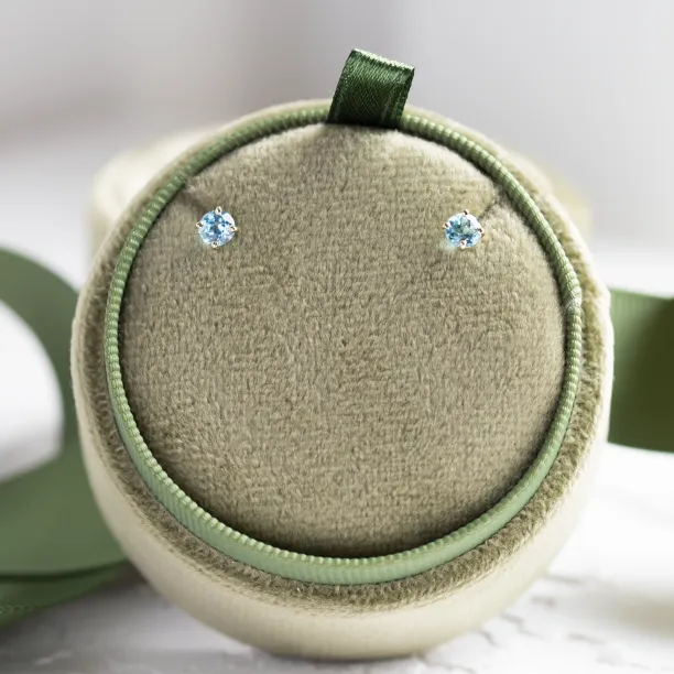 Gold earrings with blue topazes FELI Image