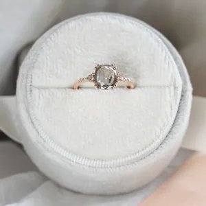 Gold ring with salt and pepper diamond AGNES Thumbnail