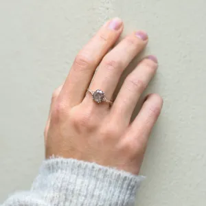 Gold ring with salt and pepper diamond AGNES Thumbnail