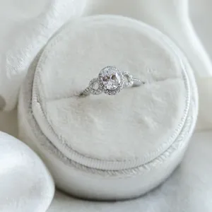 Luxury engagement ring with moissanites MERYL  Thumbnail