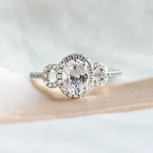 Luxury engagement ring with moissanites MERYL 