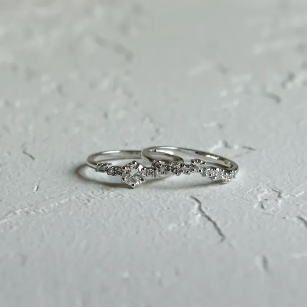 Elegant engagement set with diamonds GABRIELE Image