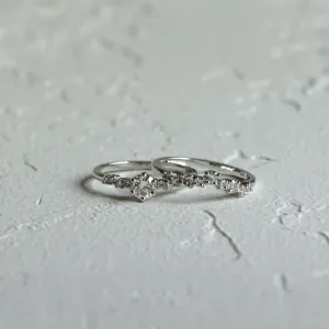 Elegant engagement set with diamonds GABRIELE Thumbnail