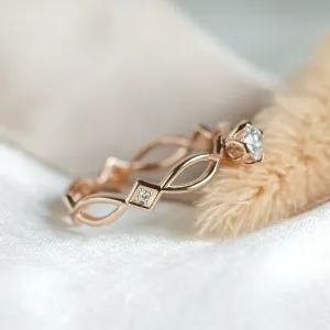 Entwined ring with lab-grown diamond QUEENO Thumbnail
