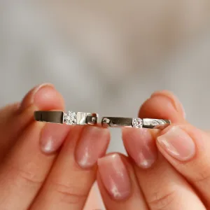 Engagement ring with lab-grown diamond in tension setting MOVIKO Thumbnail