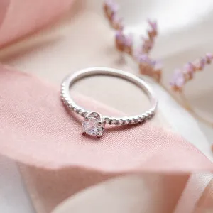 Gold engagement ring with lab created diamonds KATIA Thumbnail