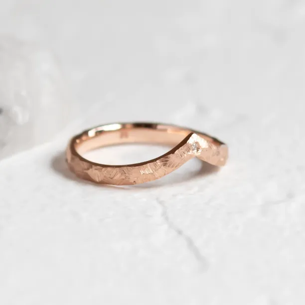 Wedding rings with matte faceted finish RIO Image