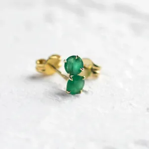 Gold earrings with emeralds FELI