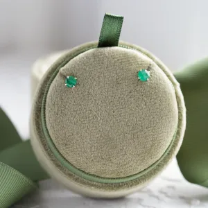 Gold earrings with emeralds FELI Thumbnail