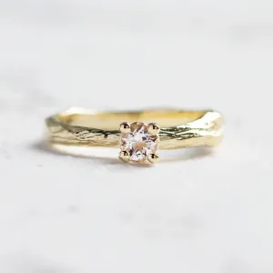Gold branch ring with morganite DREMIA