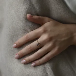 Gold ring with salt and pepper diamond HIKS