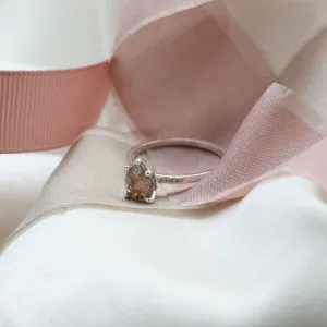 Gold ring with salt and pepper diamonds ROXANE Thumbnail