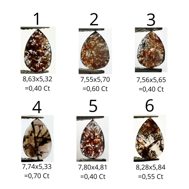 Gold ring with salt and pepper diamonds ROXANE Image