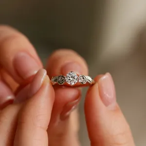 PENI gold moissanite engagement ring Thumbnail