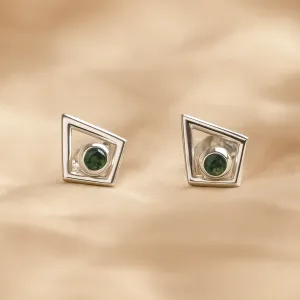 Modular gold kite earrings with gemstones KAYLEE Thumbnail