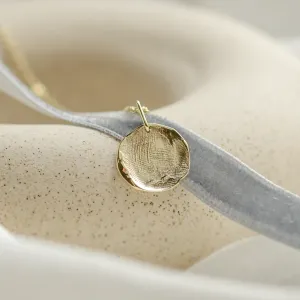 Gold necklace with custom fingerprint PALMER Thumbnail